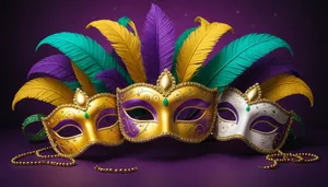 Festive Face Mask Design for Carnival Masquerade