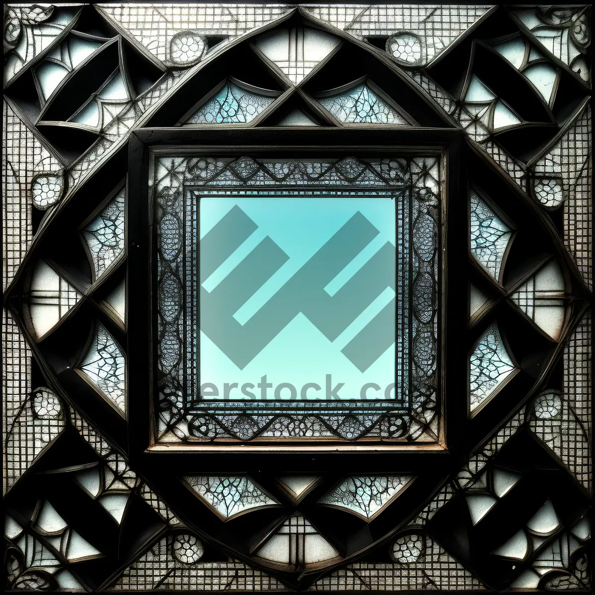 Picture of Vintage Arabesque Decorative Window Frame Design