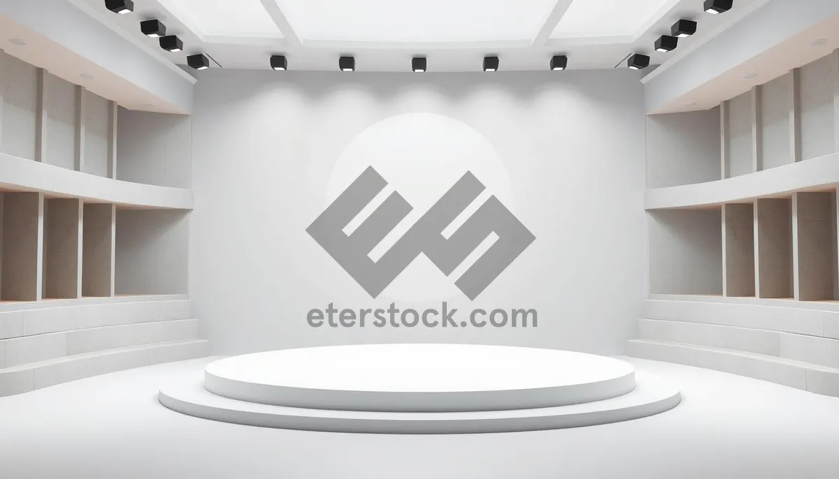 Picture of Modern interior design light button icon for boutique counter