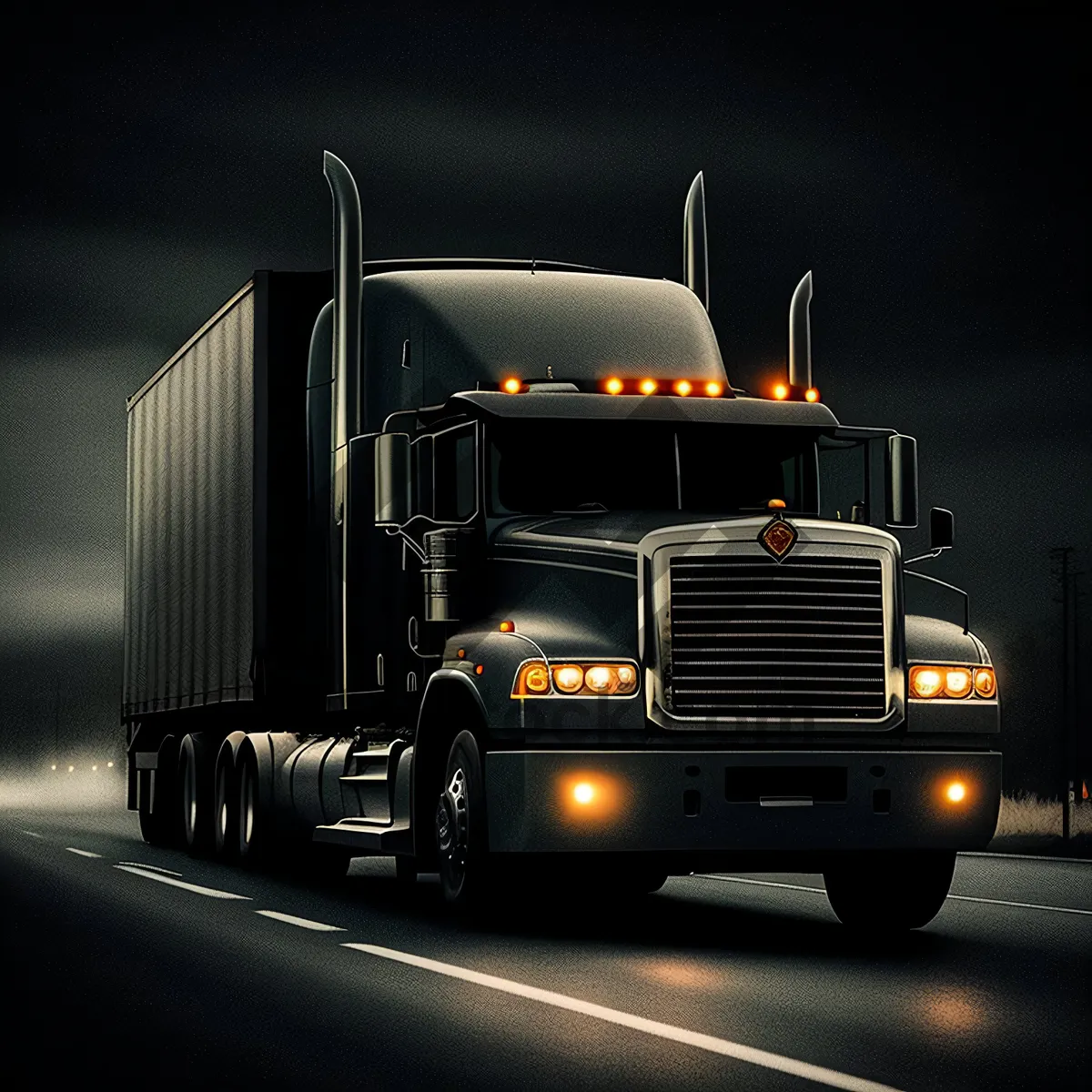 Picture of Speedy Freight: Transporting Cargo on the Highway