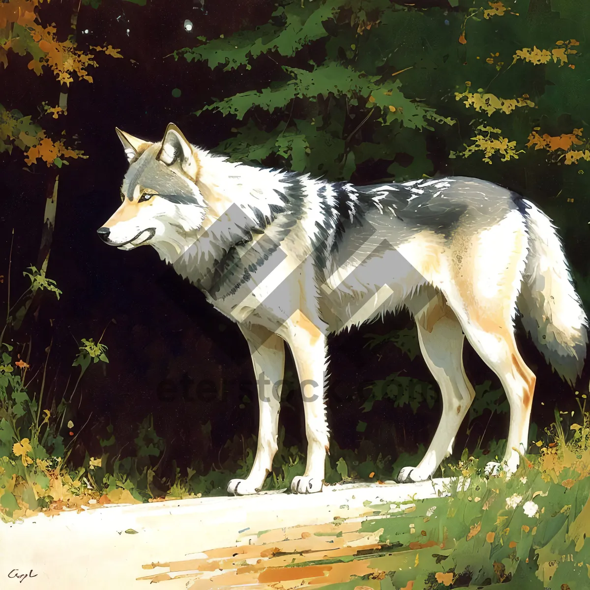 Picture of Majestic Timber Wolf Inspired by Arctic Wilderness