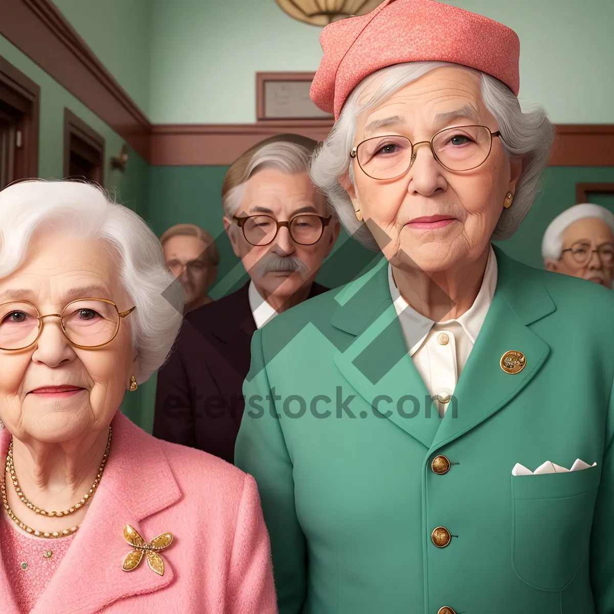 Picture of Joyful Senior Couple Embracing in Retirement Bliss