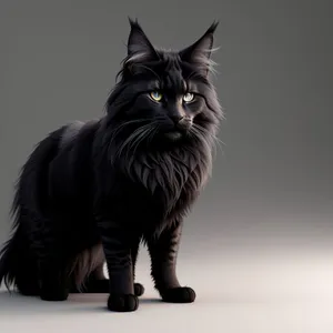 Fluffy Gray Kitty with Playful Whiskers