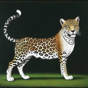 Wild Leopard - Majestic Big Cat in Grass
