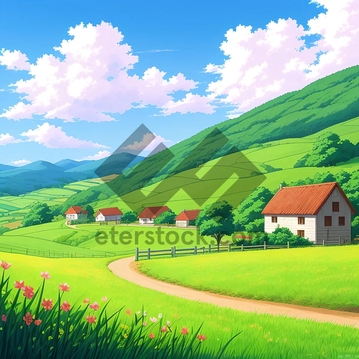 Picture of Highland Golf Course: Rolling Hills under Clear Skies