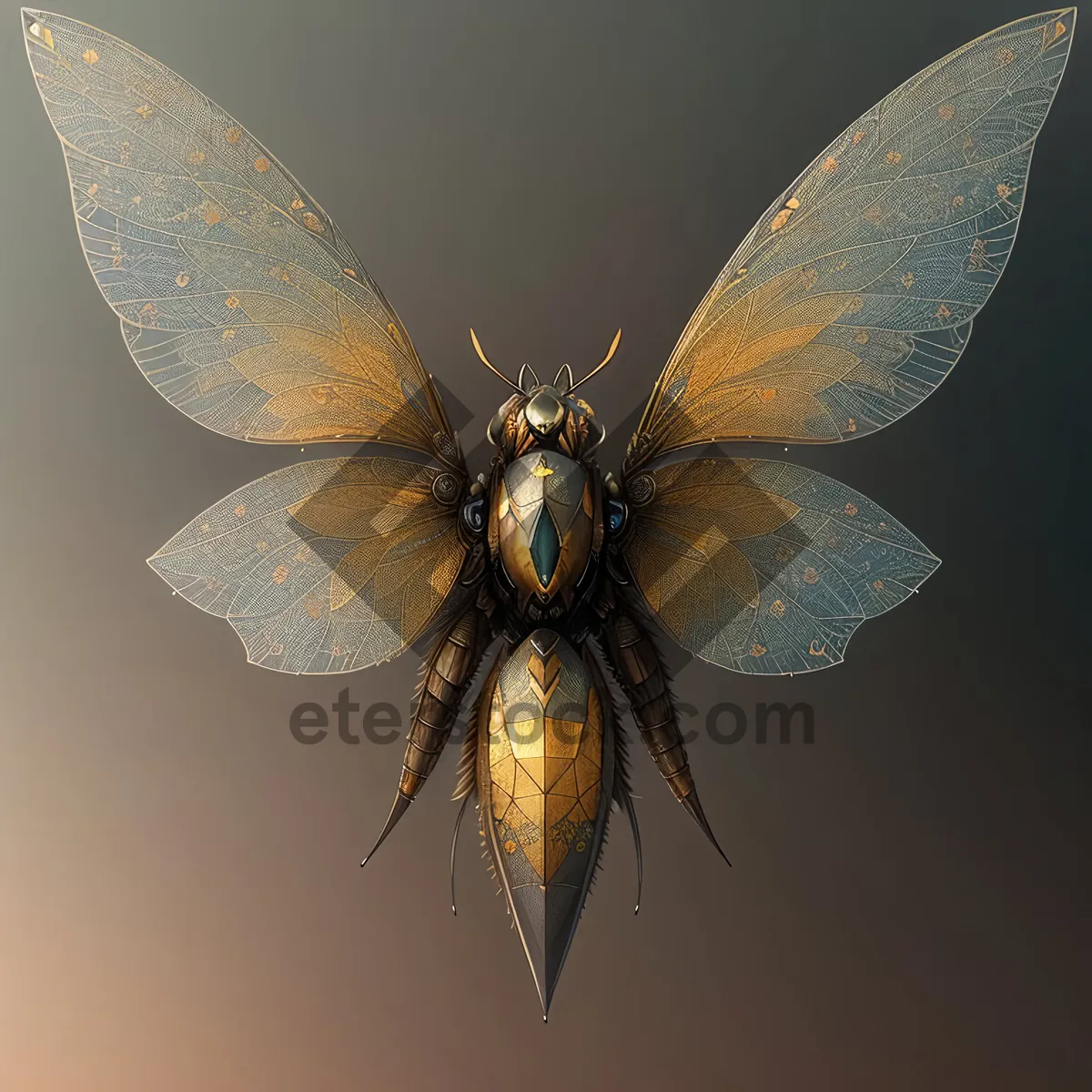 Picture of Blue Arthropod Wing: Insect Fly Butterfly Dragonfly