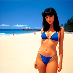 Summer Beach Babe in Sexy Bikini