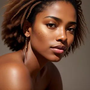 Sensual Afro Beauty with Captivating Eyes