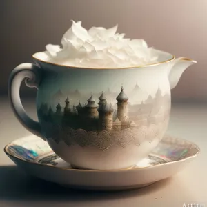 Ceramic Tea Cup with Saucer for Morning Beverages