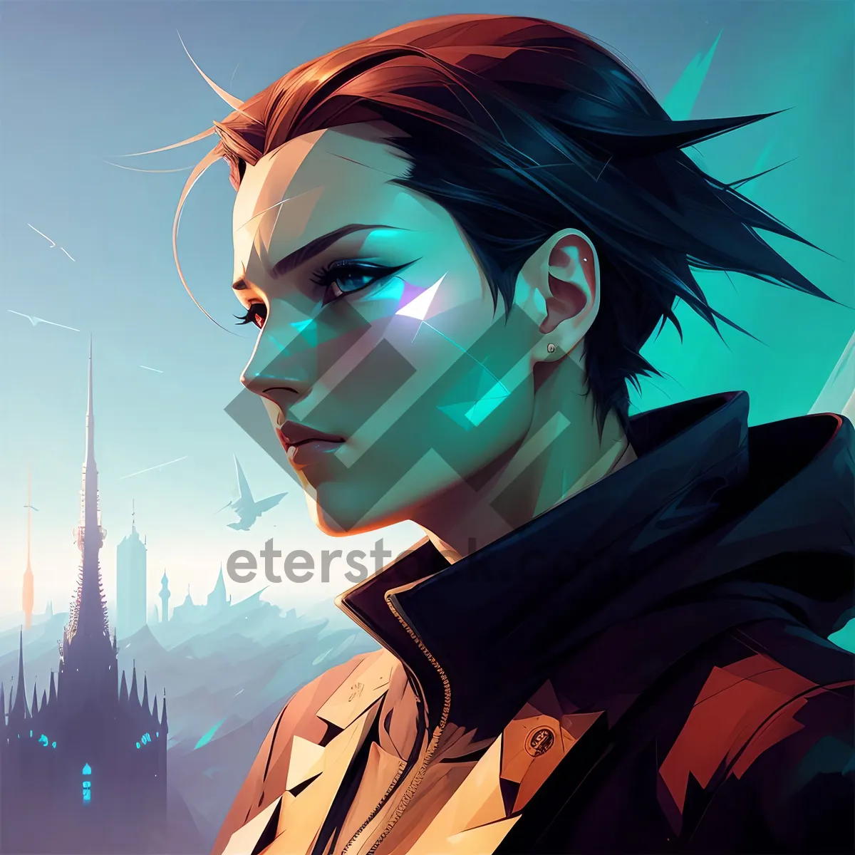 Picture of Mesmerizing Masked Sorceress with Elegant Black Hair