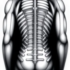 Transparent 3D X-ray of Human Spine
