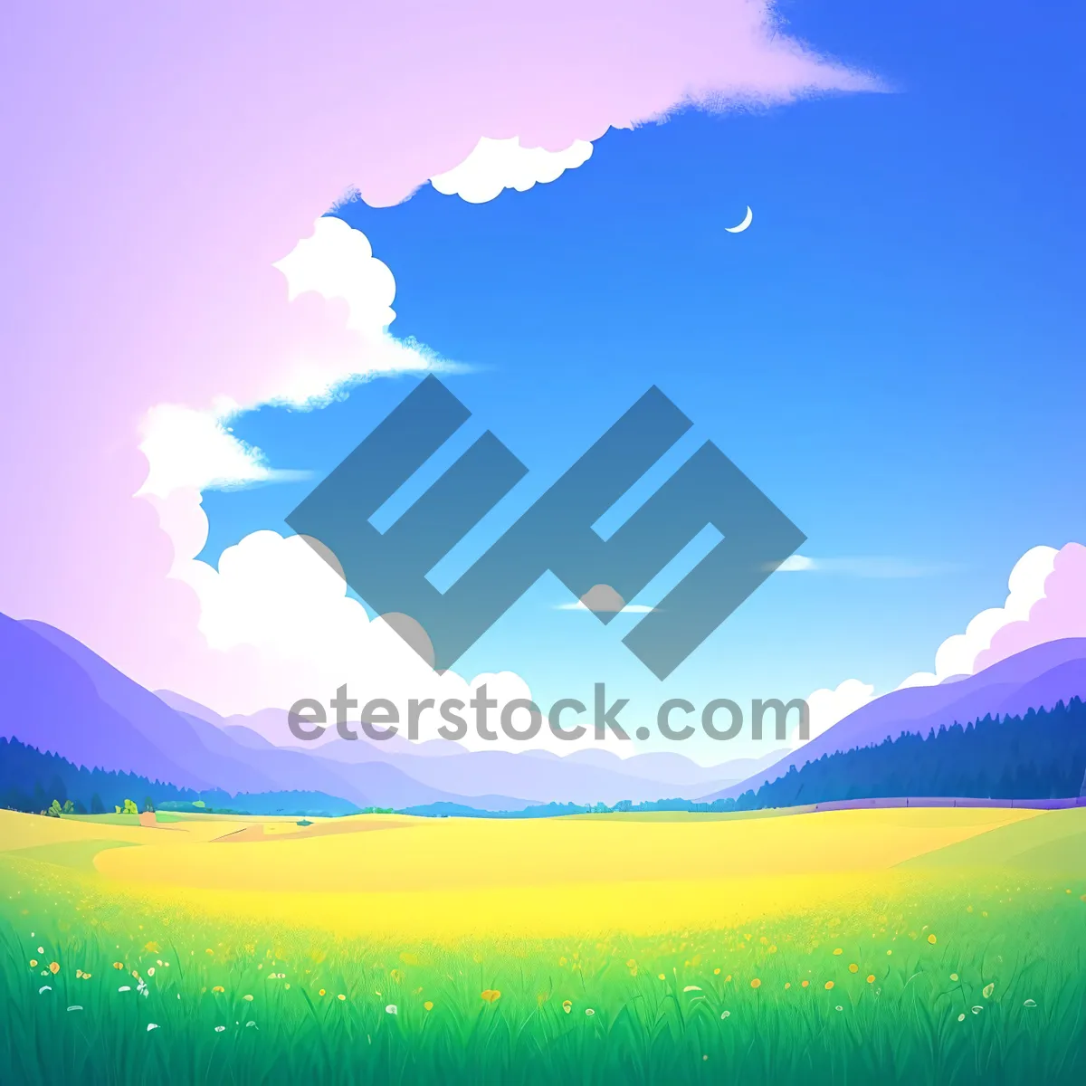 Picture of Scenic Summer Sky Landscape with Clouds