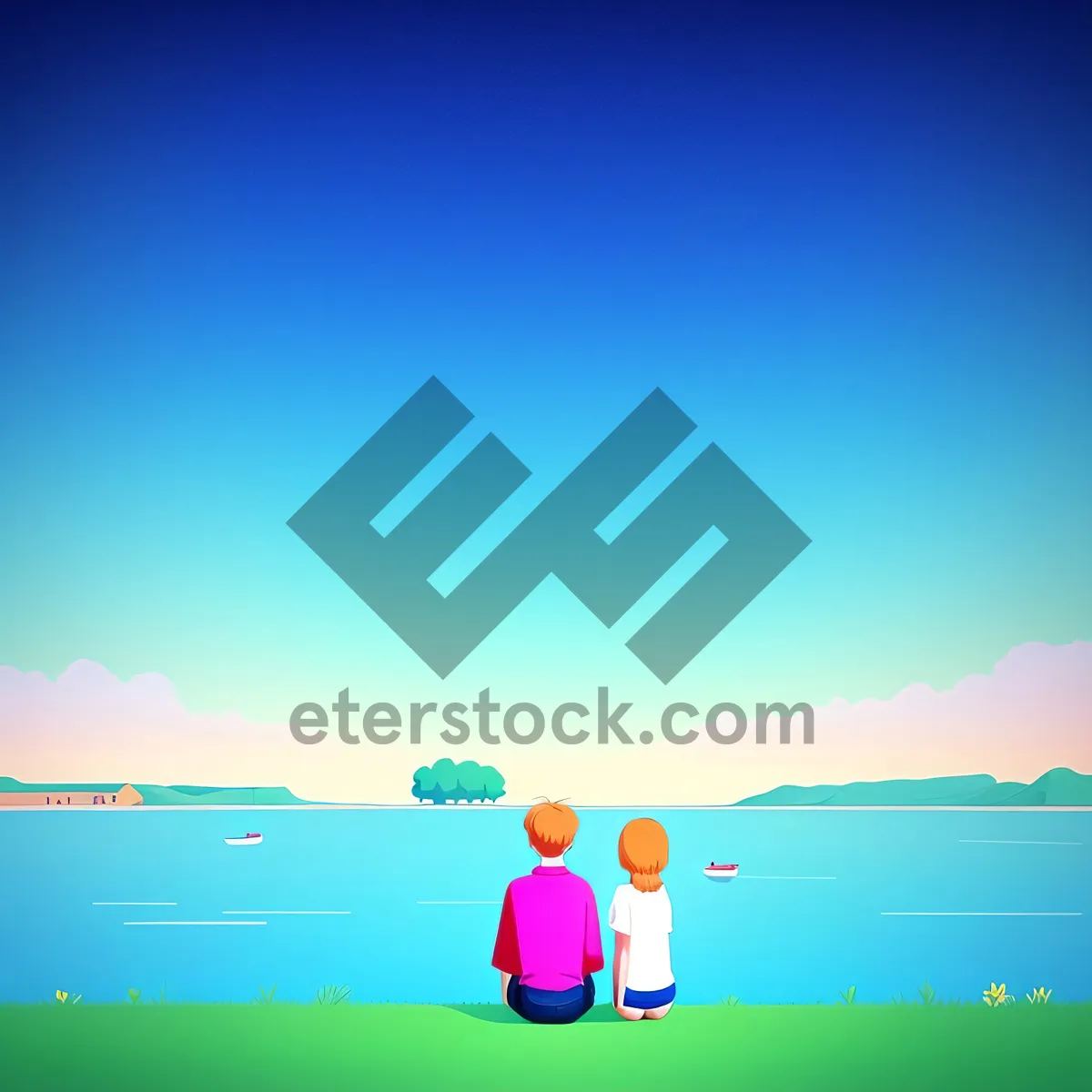 Picture of Sunny Summer Skies Over Vibrant Countryside