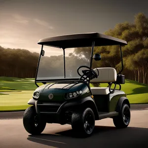 Vintage Model T Golf Cart on the Green