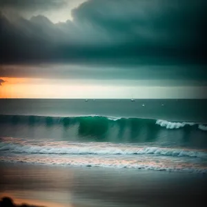 Golden Sunset Over Tropical Beach