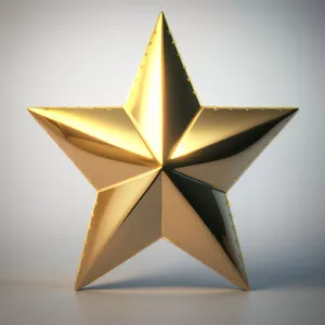 Shiny 3D Star Icon Design