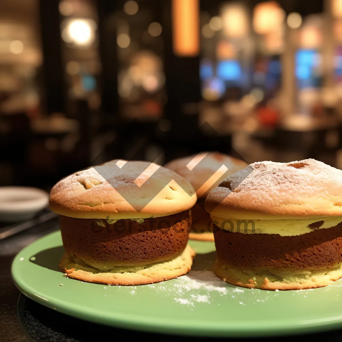 Picture of Delicious Gourmet Cheeseburger on Fresh Bun