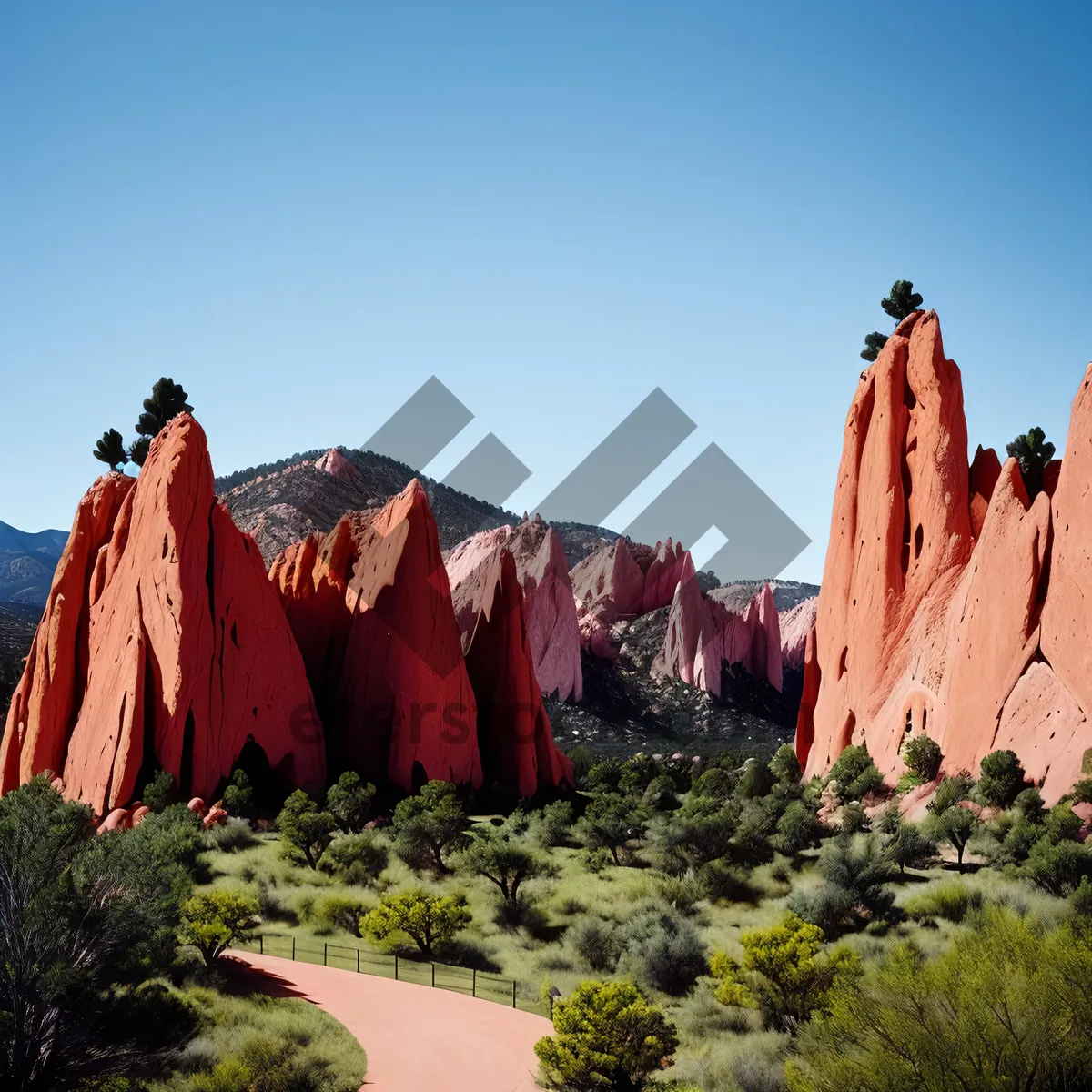 Picture of Majestic Canyon Landscape with Rocky Mountains