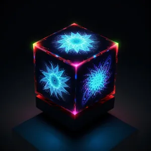 Black gemstone symbol in bright 3D design