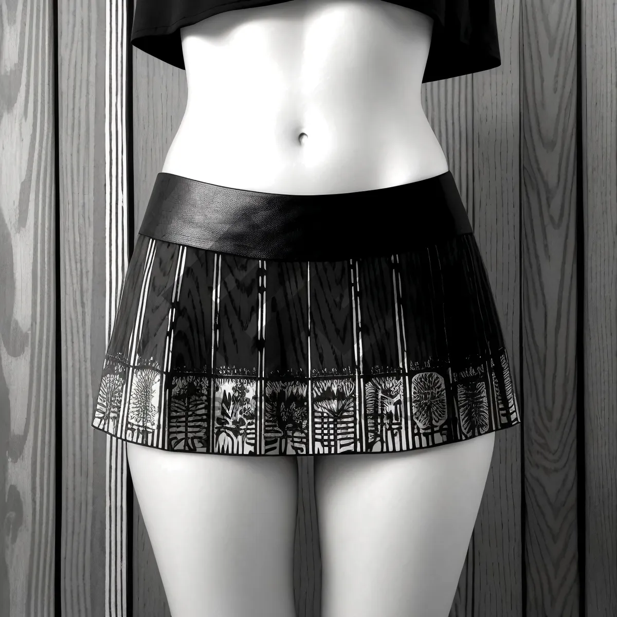 Picture of Mesmerizing Black Mini Skirt Fashion Portrait
