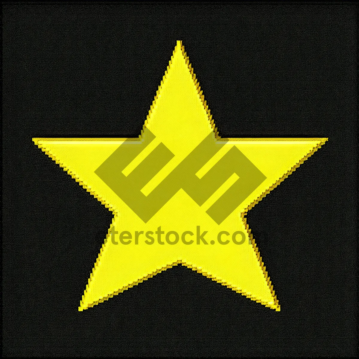 Picture of Golden Star Symbol - 3D Graphic Decoration