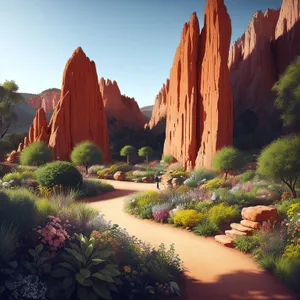 Majestic Desert Canyon Amidst Scenic Landscape