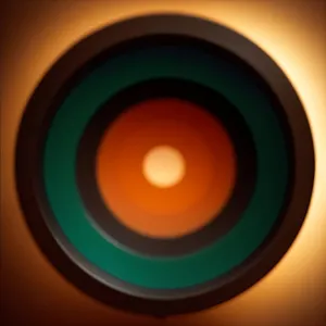 Shiny Black Circle Button: Modern Acoustic Web Icon