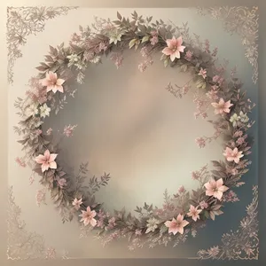 Floral Arabesque Frame Design - Retro Wallpaper