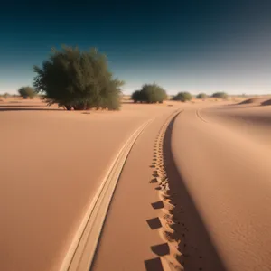 Desert Highway - Endless Road under Clear Sky