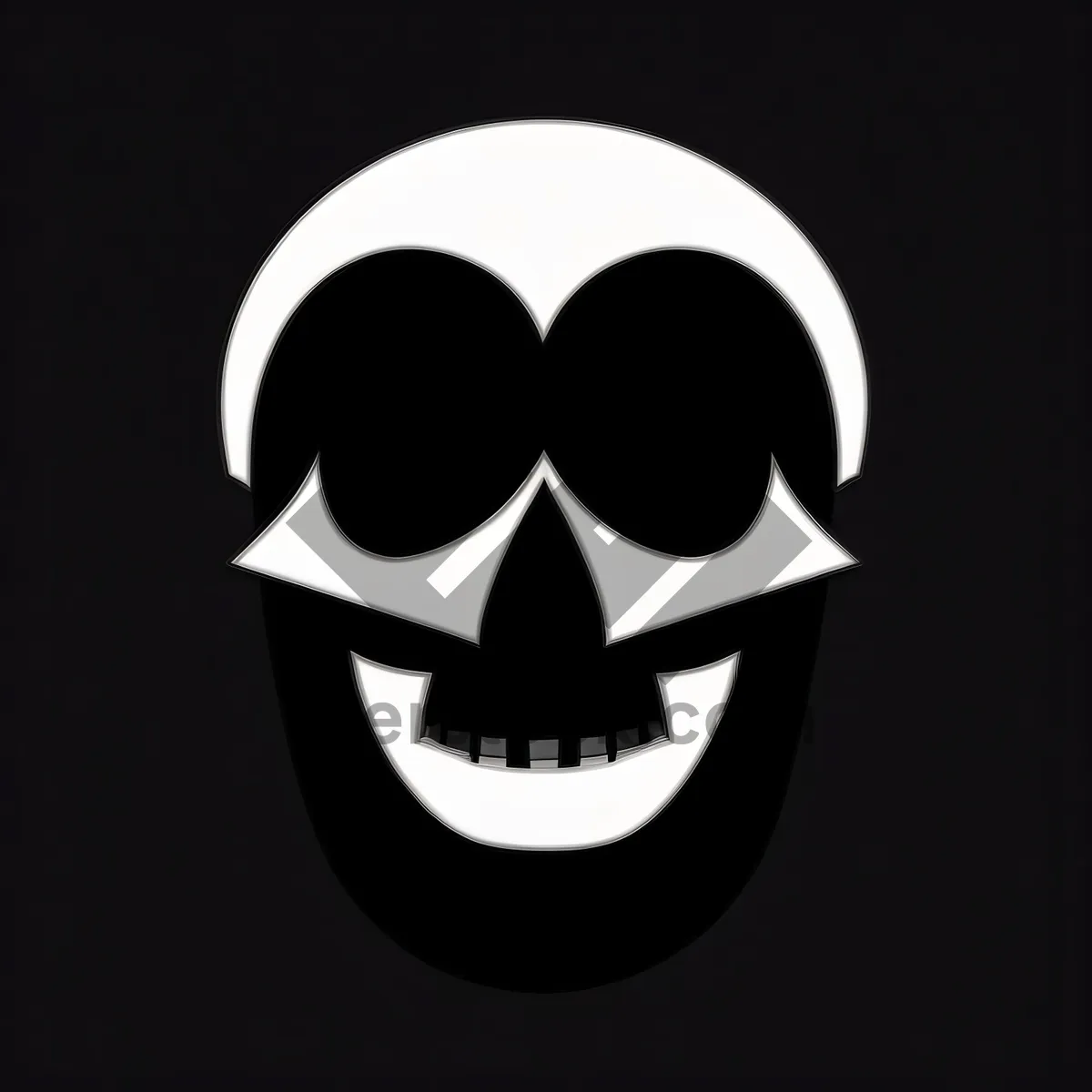 Picture of Sinister Pirate Skull Icon - Evil Graphic Design