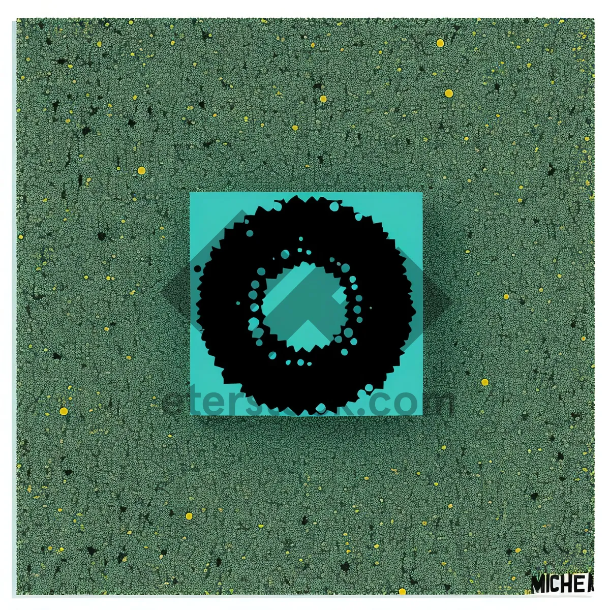 Picture of Vintage grunge texture of old microprocessor chip.