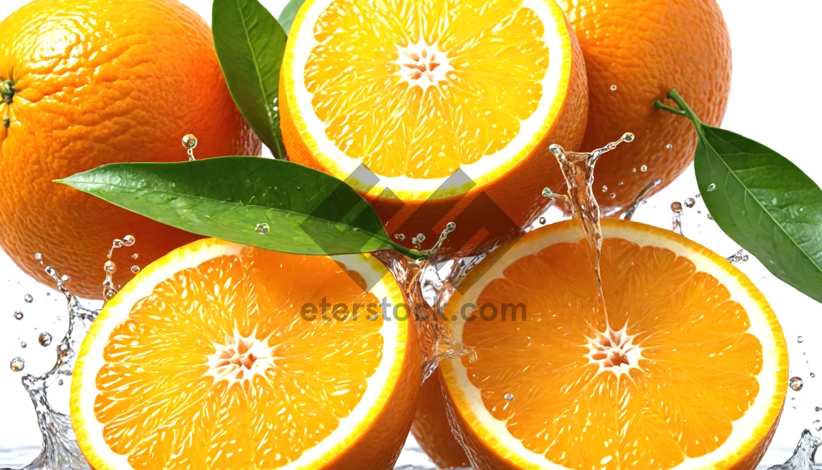 Picture of Healthy Citrus Breakfast Refreshment Slice With Fresh Orange