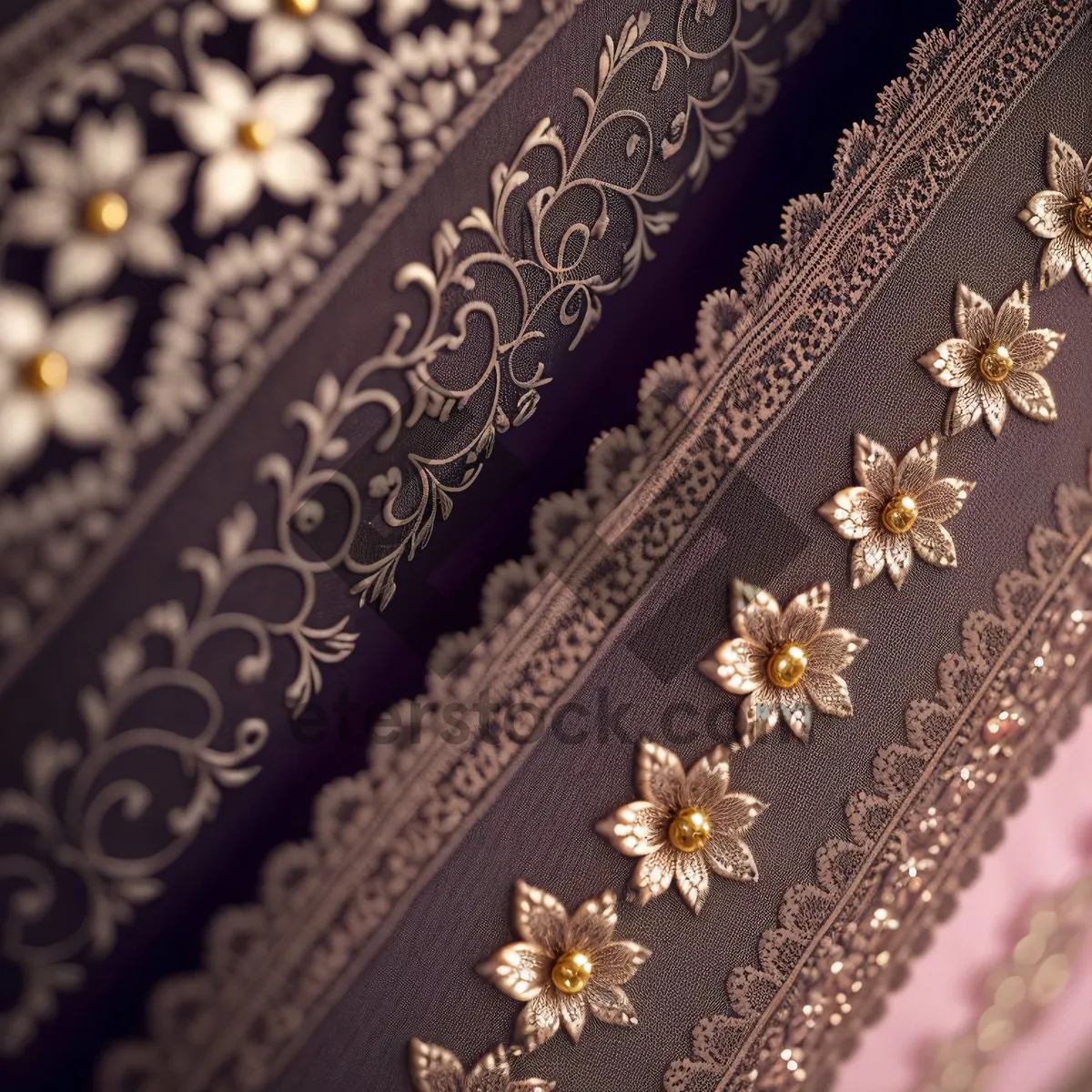 Picture of Exquisite Damask Cotton Pattern: Elegant, Textured, Timeless Décor.