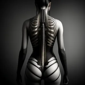 Anatomical Bodybuilder: Naked Skeleton X-Ray Model