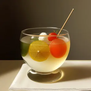 Strawberry Mint Tea Refreshment in Glass Cup