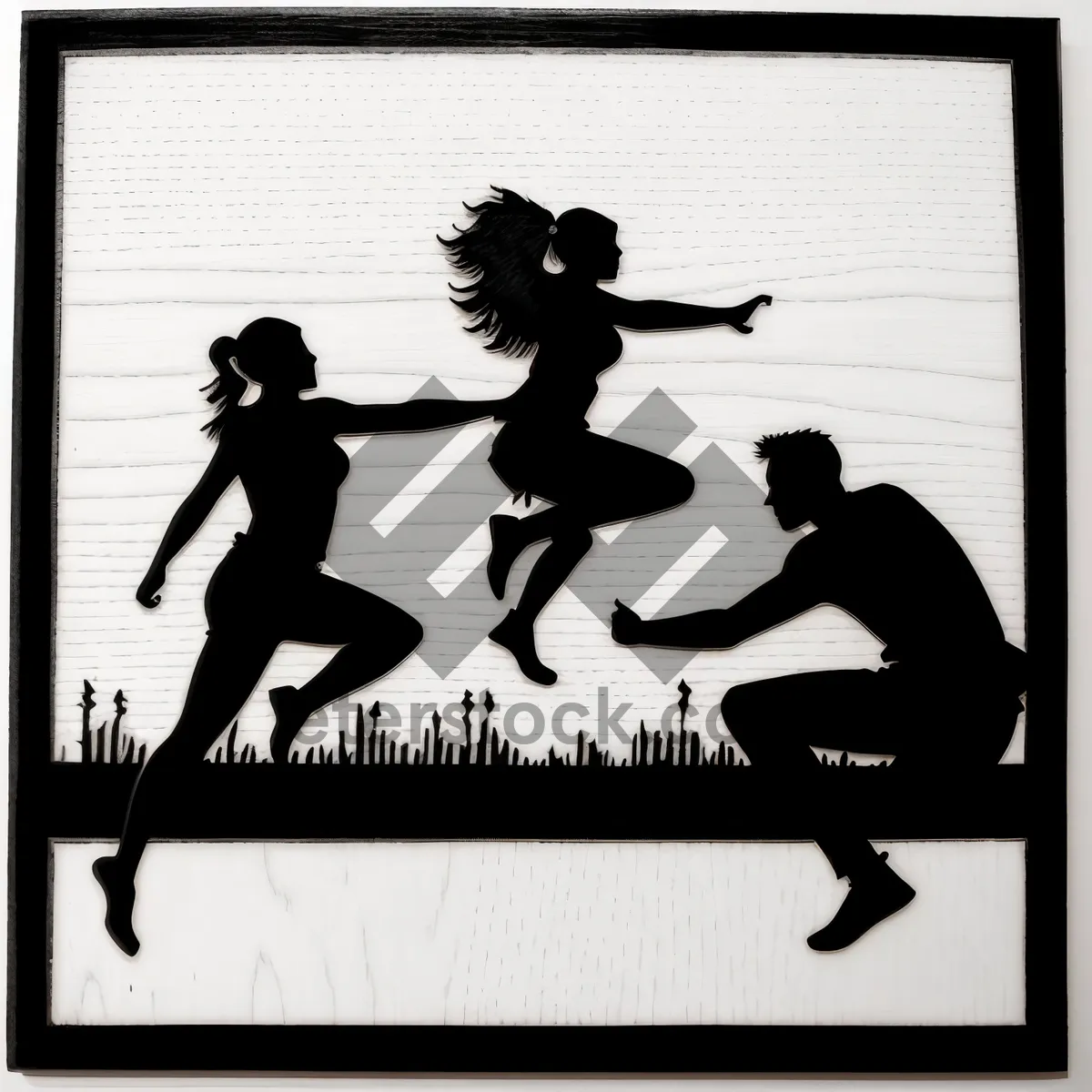 Picture of Dynamic Dance: Silhouetted Male Ball Player in Action