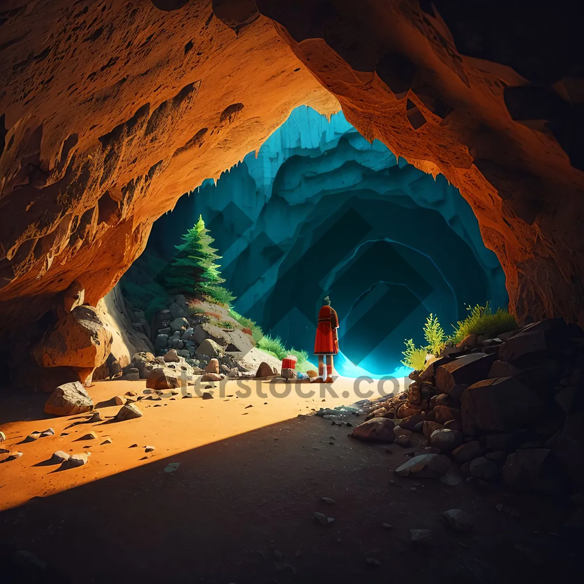 Picture of Golden Horizon: Majestic Sunset over Canyon