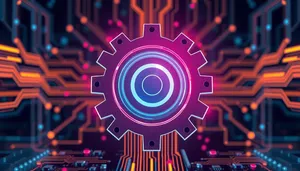 Modern digital art design with light technology