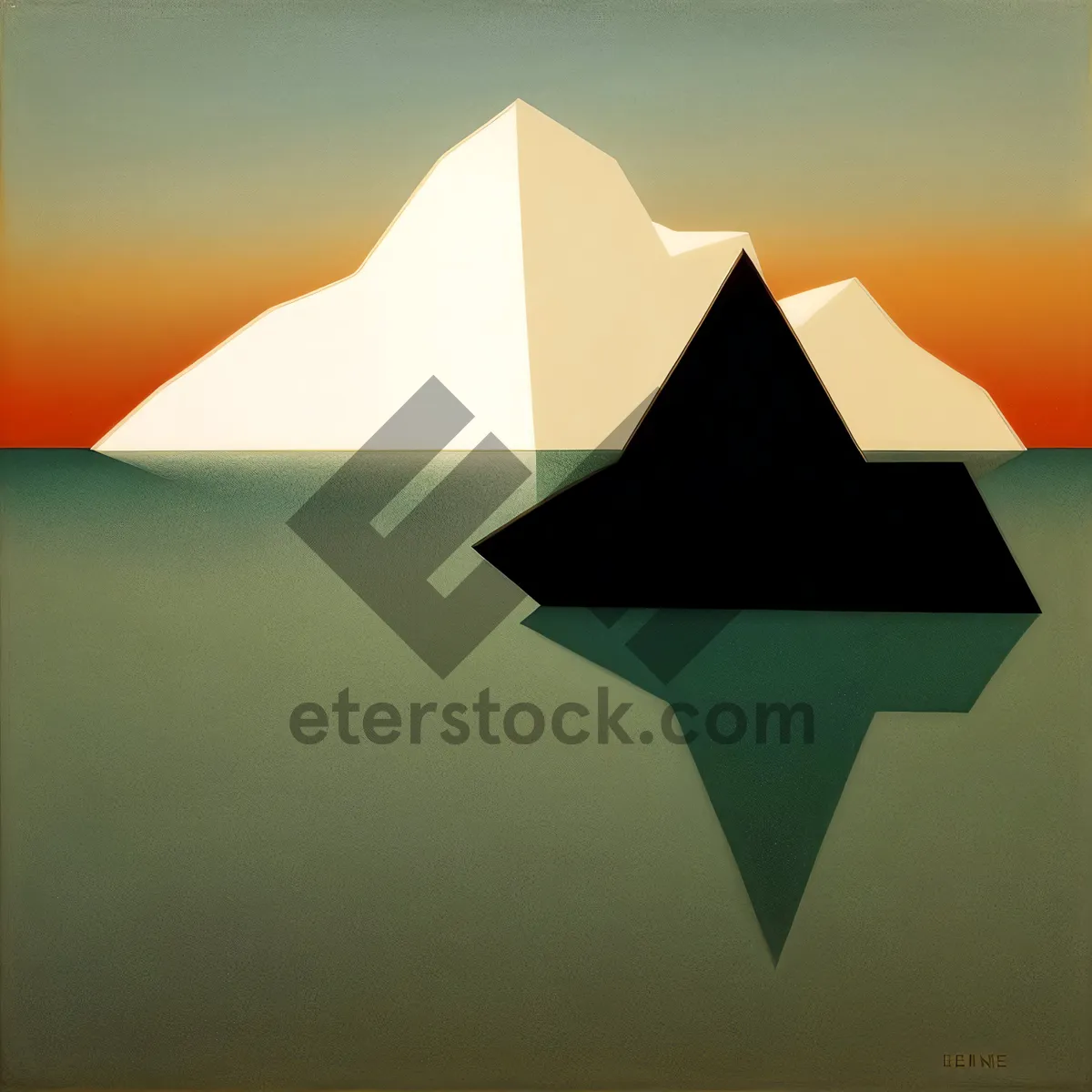 Picture of Symbolic Pyramid Icon: Striking Design with Flag Art