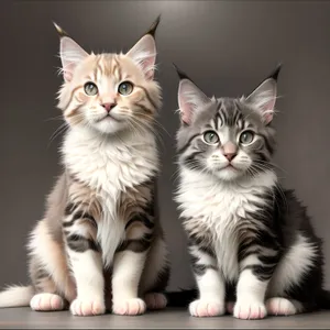 Furry Tabby Kitten with Curious Eyes