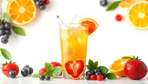 Refreshing Fruit Cocktail with Fresh Citrus and Berries