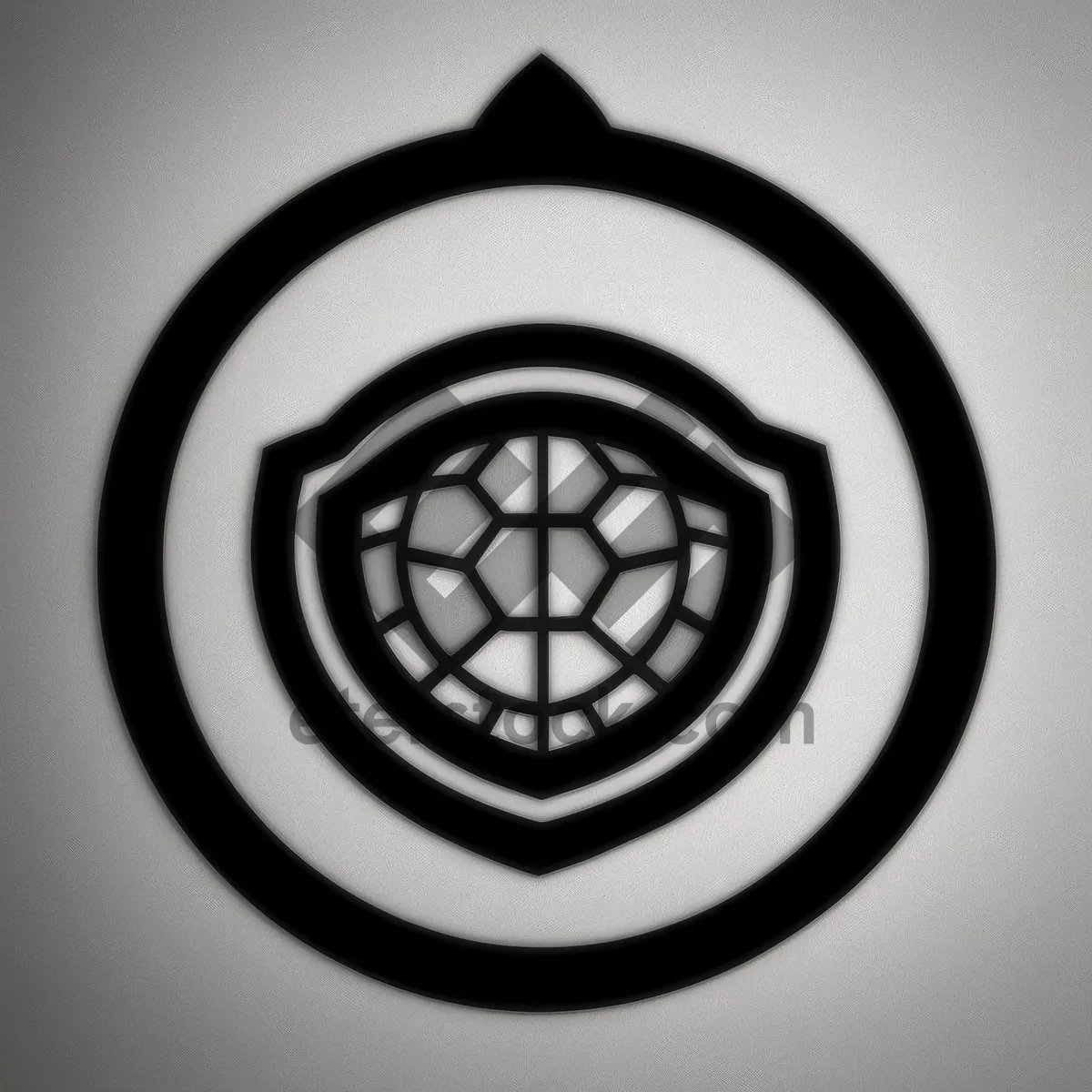Picture of Black Halftone Circle Graphic Design Icon