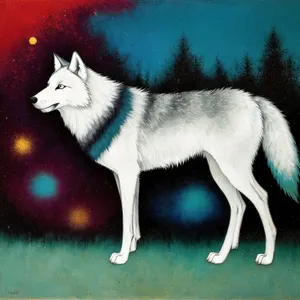 Beautiful White Wolf, Majestic and Mysterious