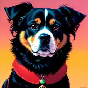 Cute Border Collie Dog Portrait