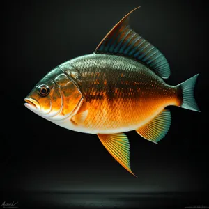 Golden Sunfish Swimming in Aquarium Bowl