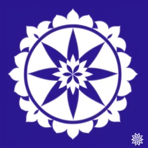Frosty Snowflake Design: Ornamented Winter Symbol