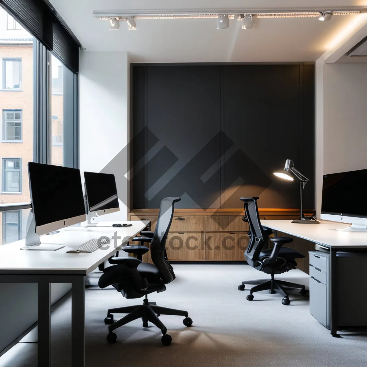 Picture of Modern Luxury Office Interior Design with Wood Furniture