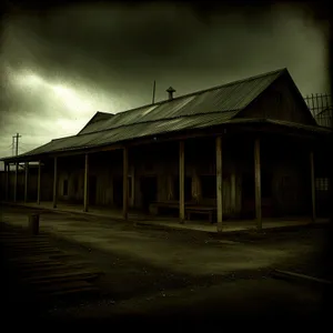 Vintage Railway Station with Iconic Architecture