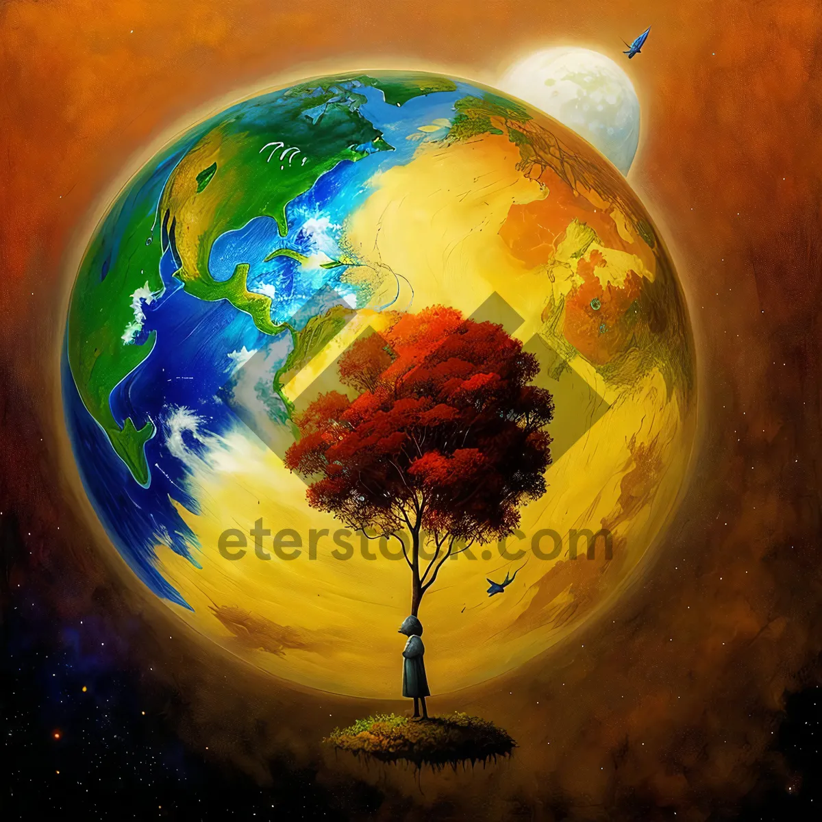 Picture of Global Moon Sphere Earth Planet Map