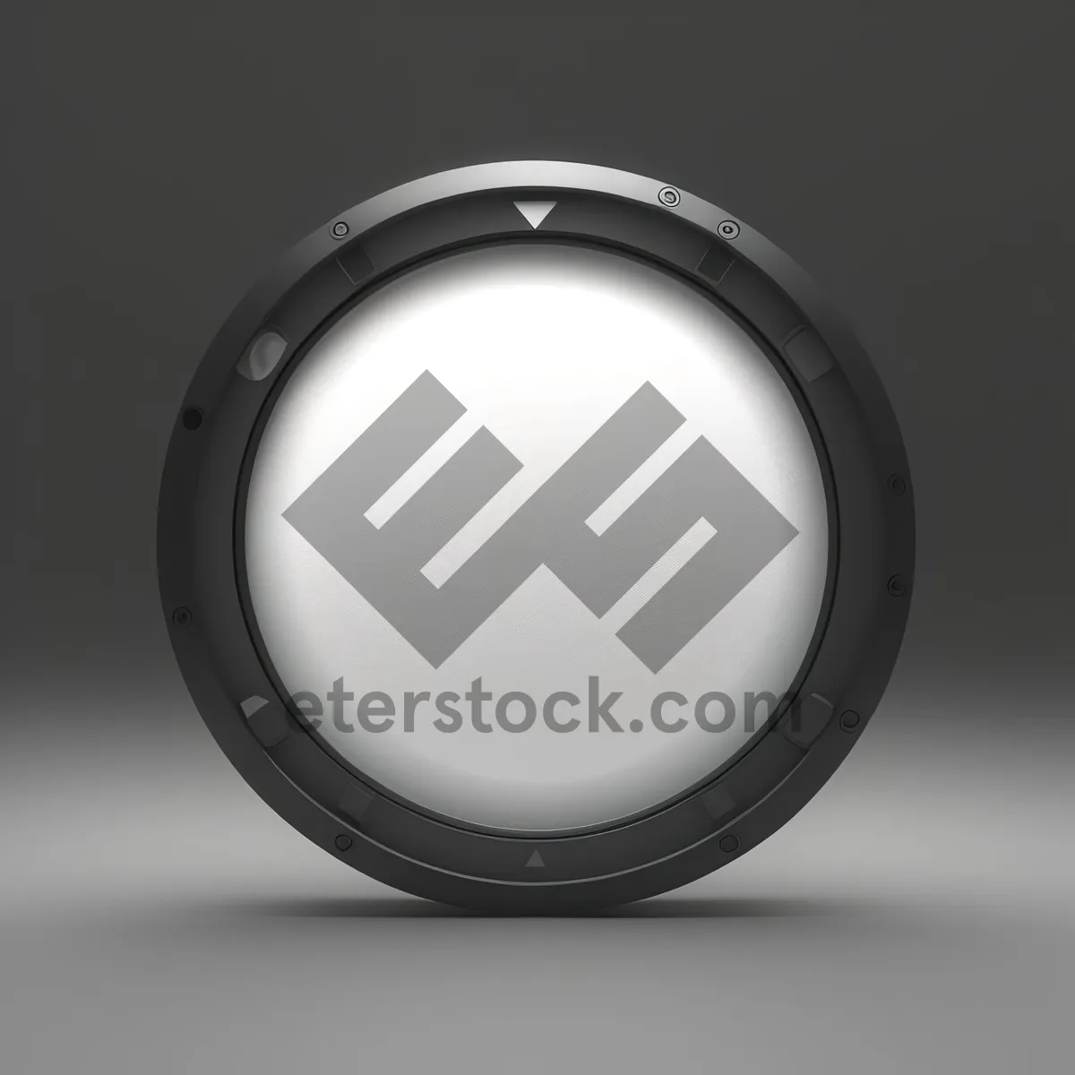 Picture of Shiny Black Glass Circle Button Icon